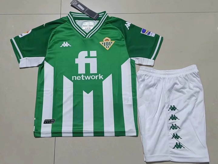 Kids-Real Betis 21/22 Home Soccer Jersey